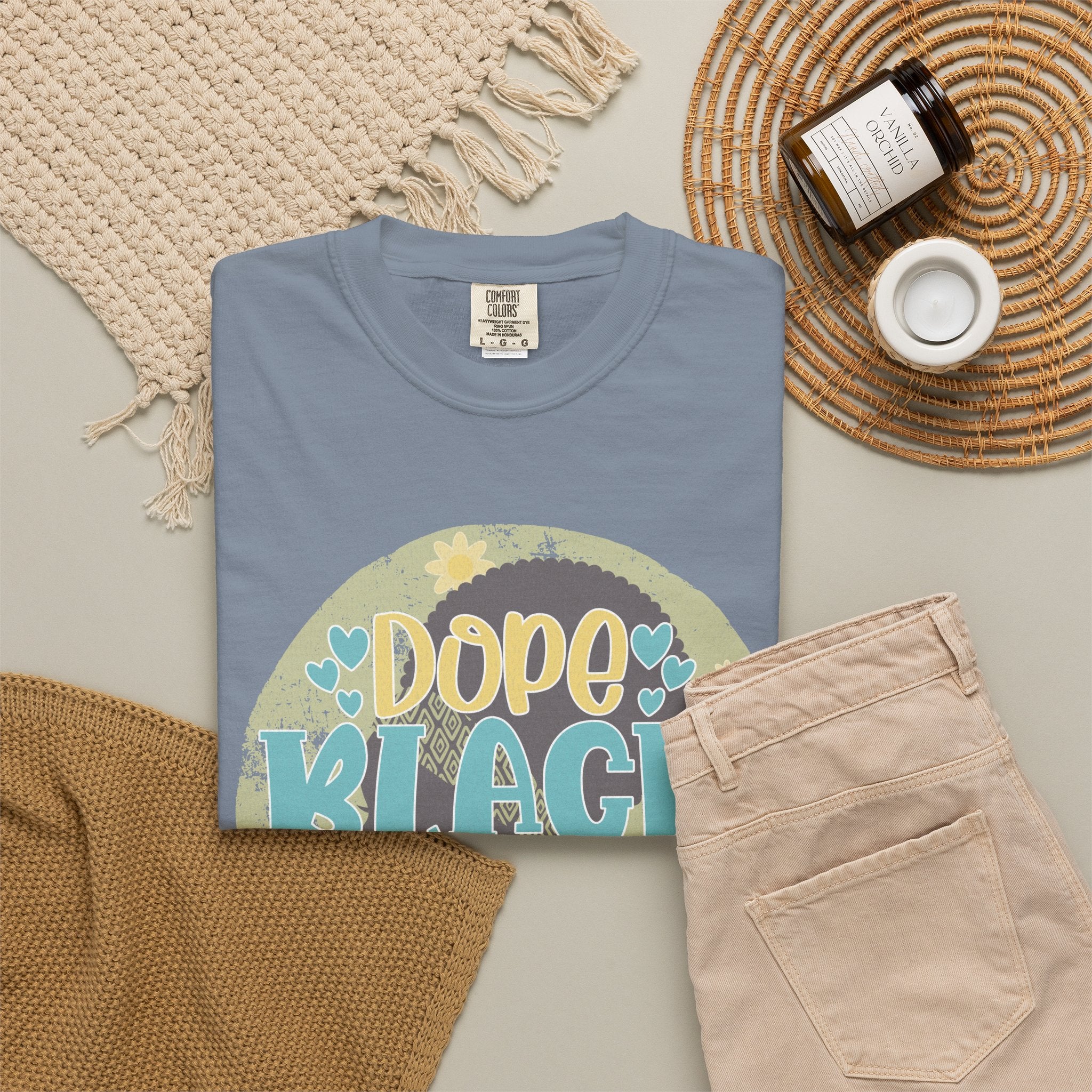 Dope Black Mom Textured T-Shirt — Floral Retro Graphic Tee for Moms