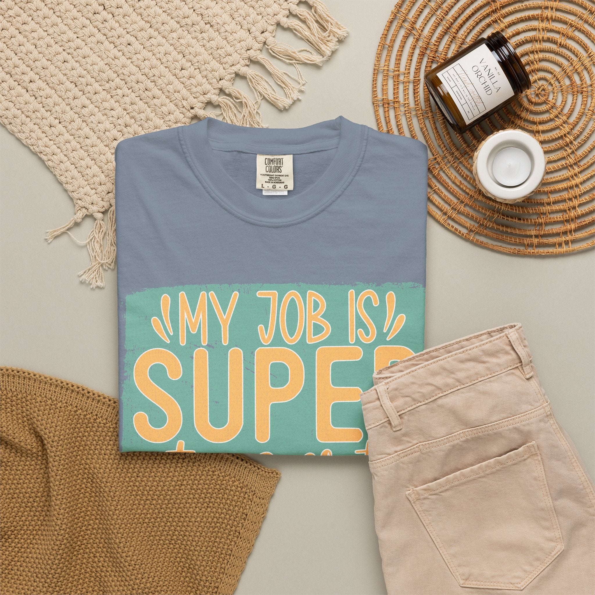 Textured Funny Graphic T-Shirt — “My Job Is Super Top Secret Even I Don’t Know What I’m Doing”