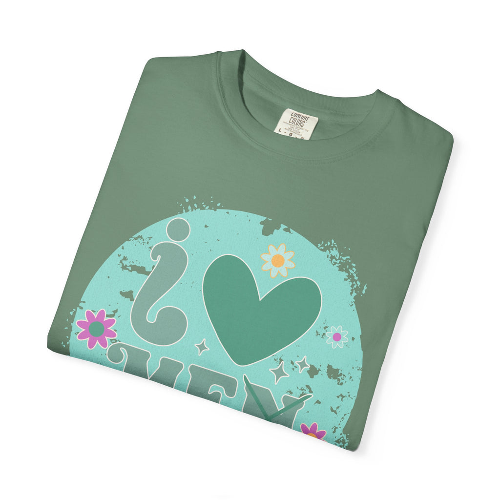 Funny Retro Self Love Textured Tee — Retro Floral Love Tee