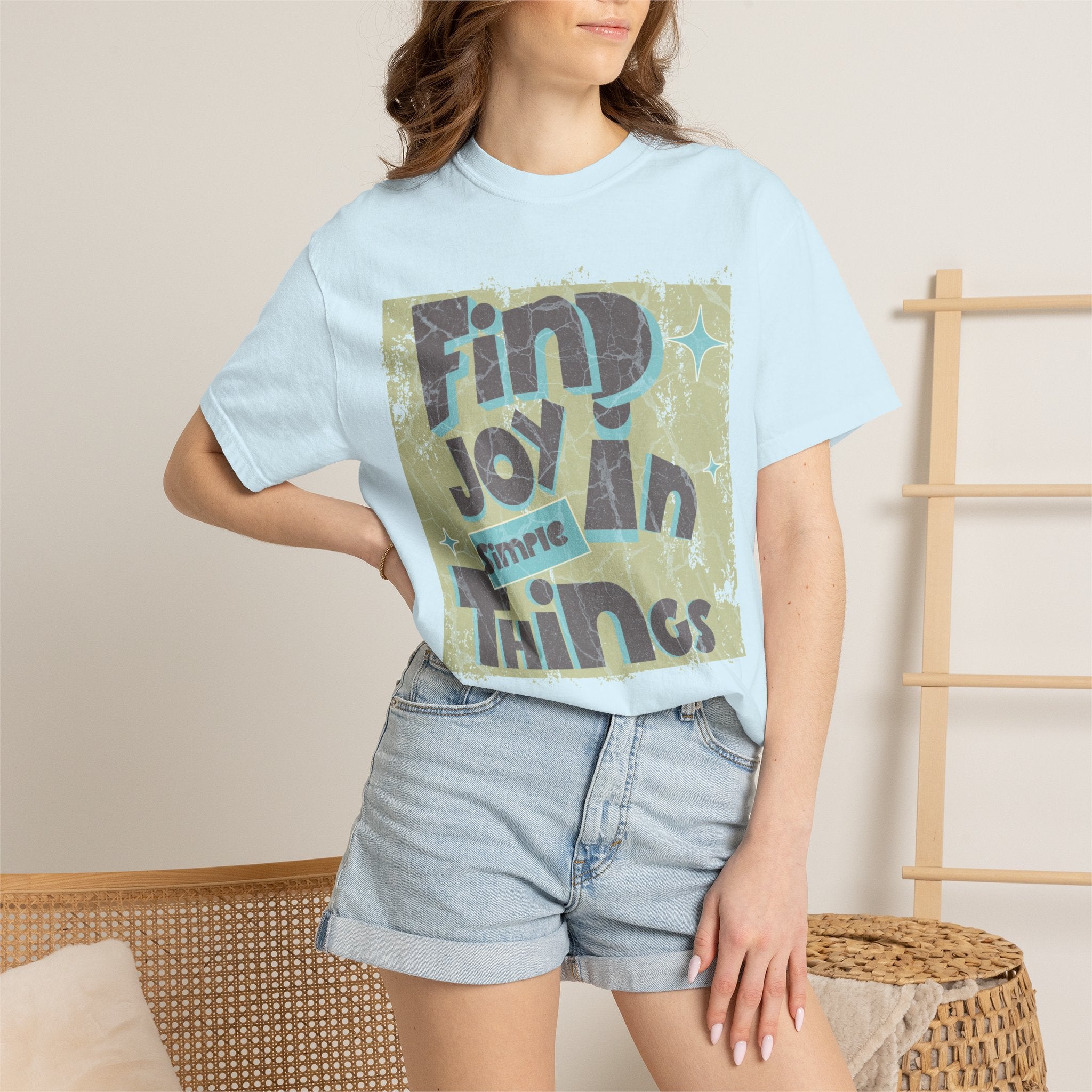 Find Joy In Simple Things Textured T-Shirt