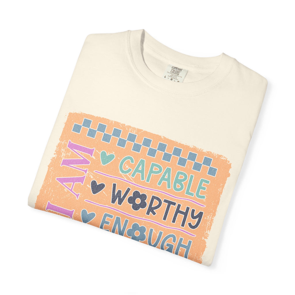 Textured I Am Capable Worthy Tee