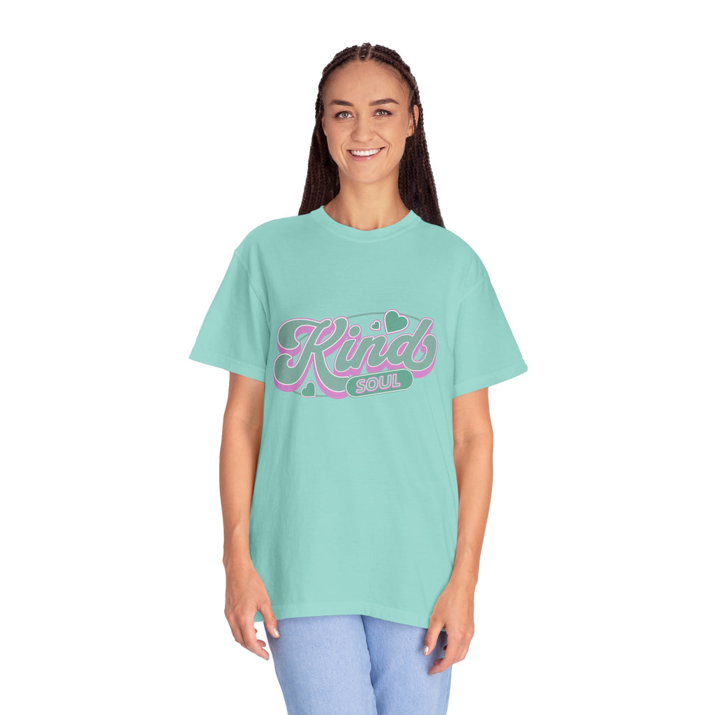 Textured Kind Soul T-Shirt — Retro Pastel Graphic Tee