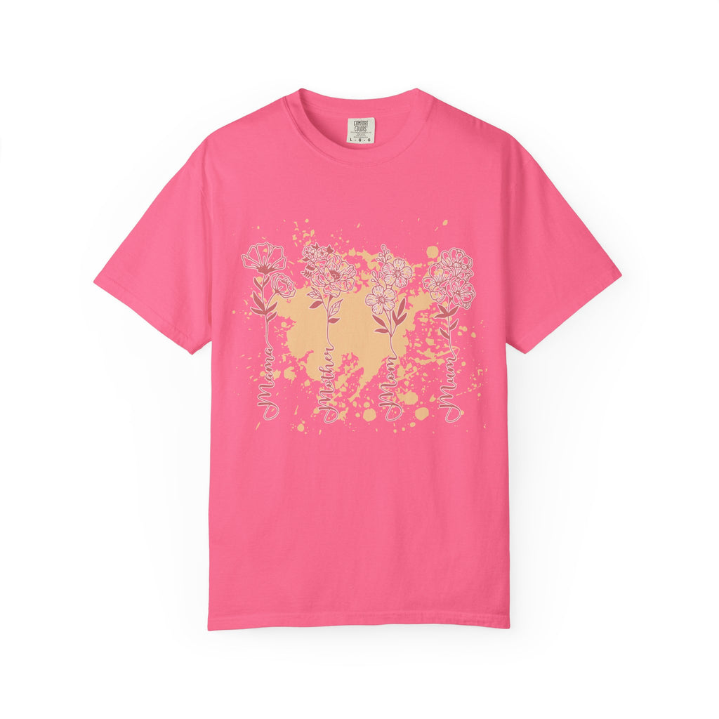 Floral Mama Textured Tee — Mothers Day Garden Blossom T-Shirt