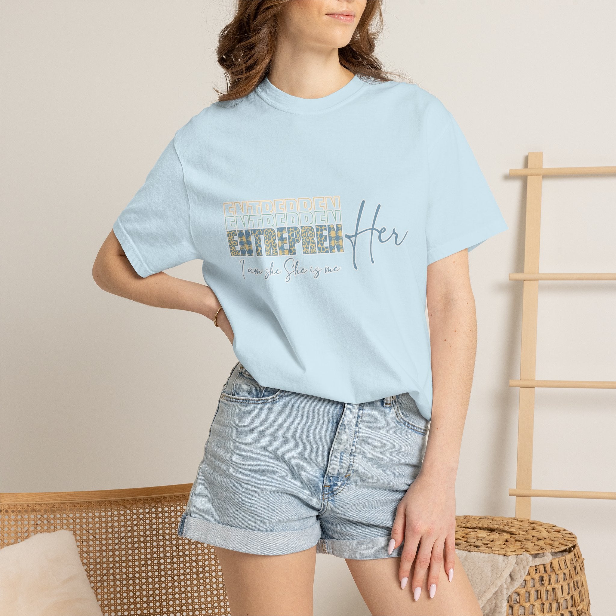 EntreprenHer Leopard Print Script Tee — "I run this, She runs you" Inspirational Graphic Tee