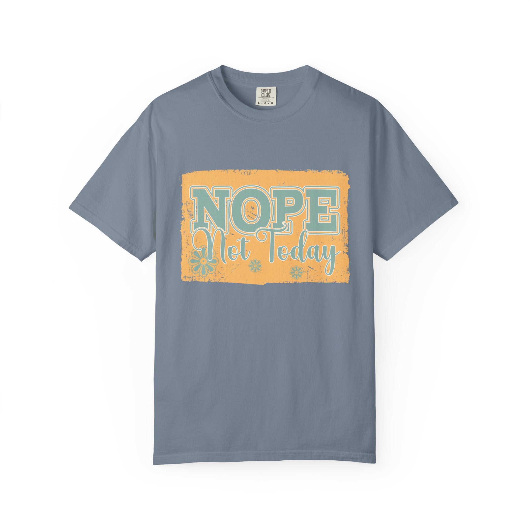 NOPE Not Today T-shirt | Textured Retro Beach Script Graphic
