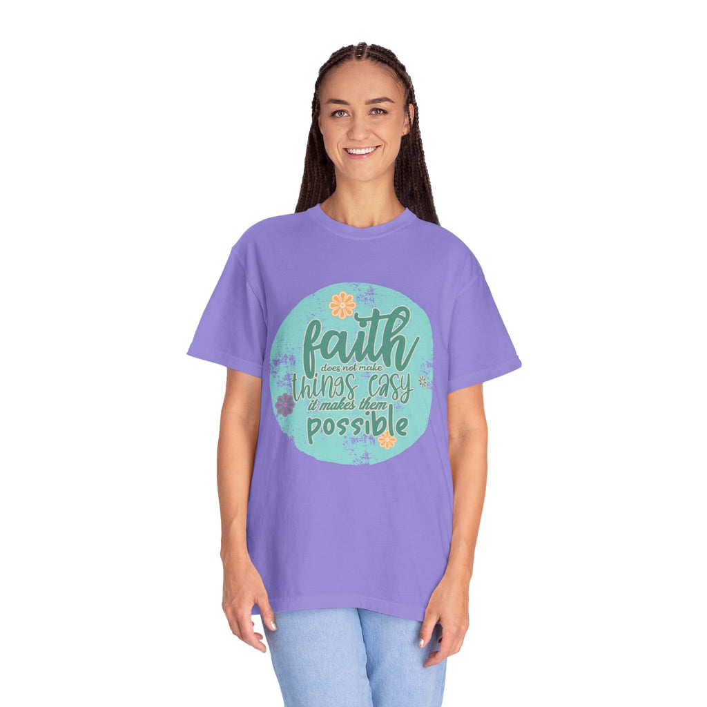 Faith Makes All Things Possible T-Shirt |Textured Inspirational Tee