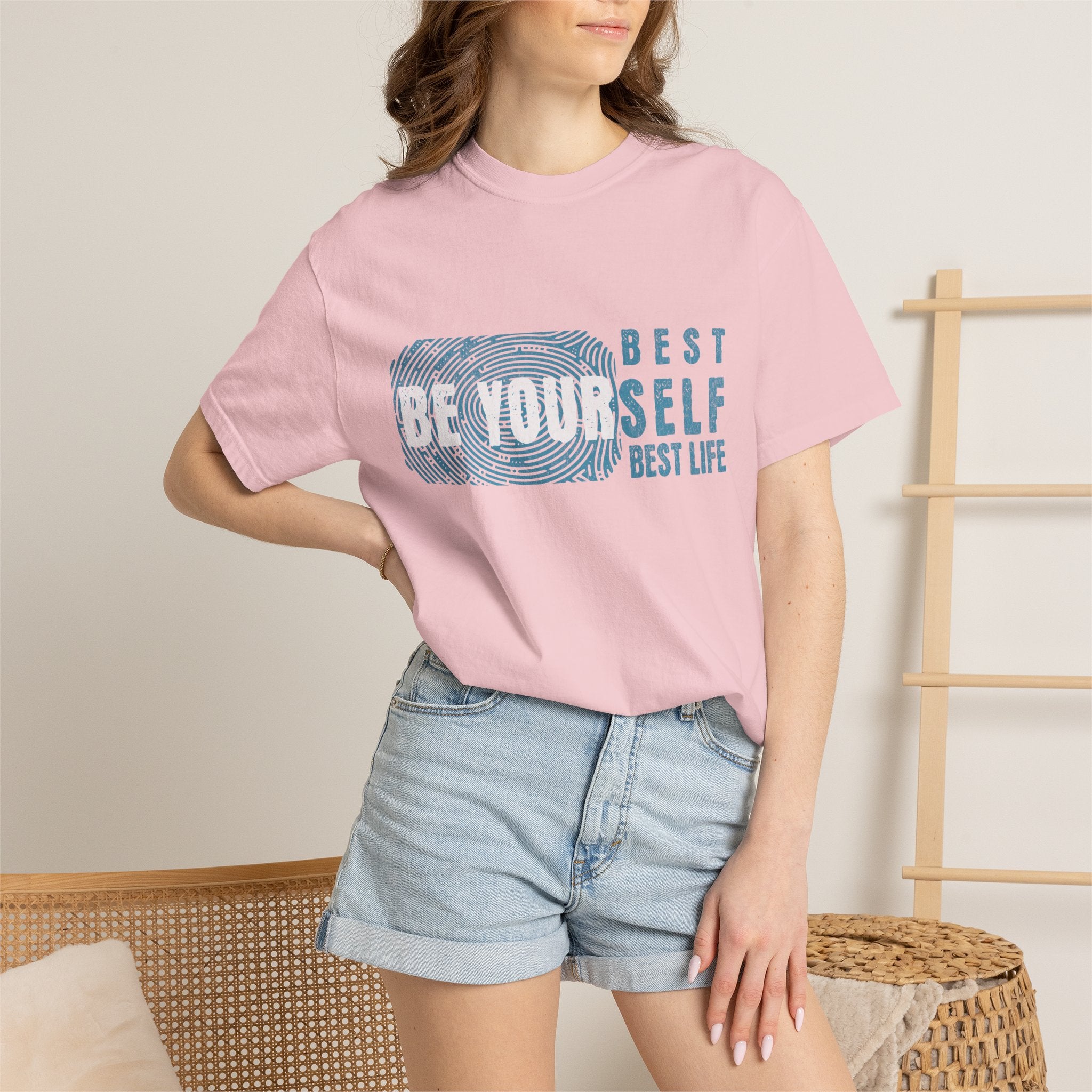 Textured Be Yourself Best Life T-Shirt