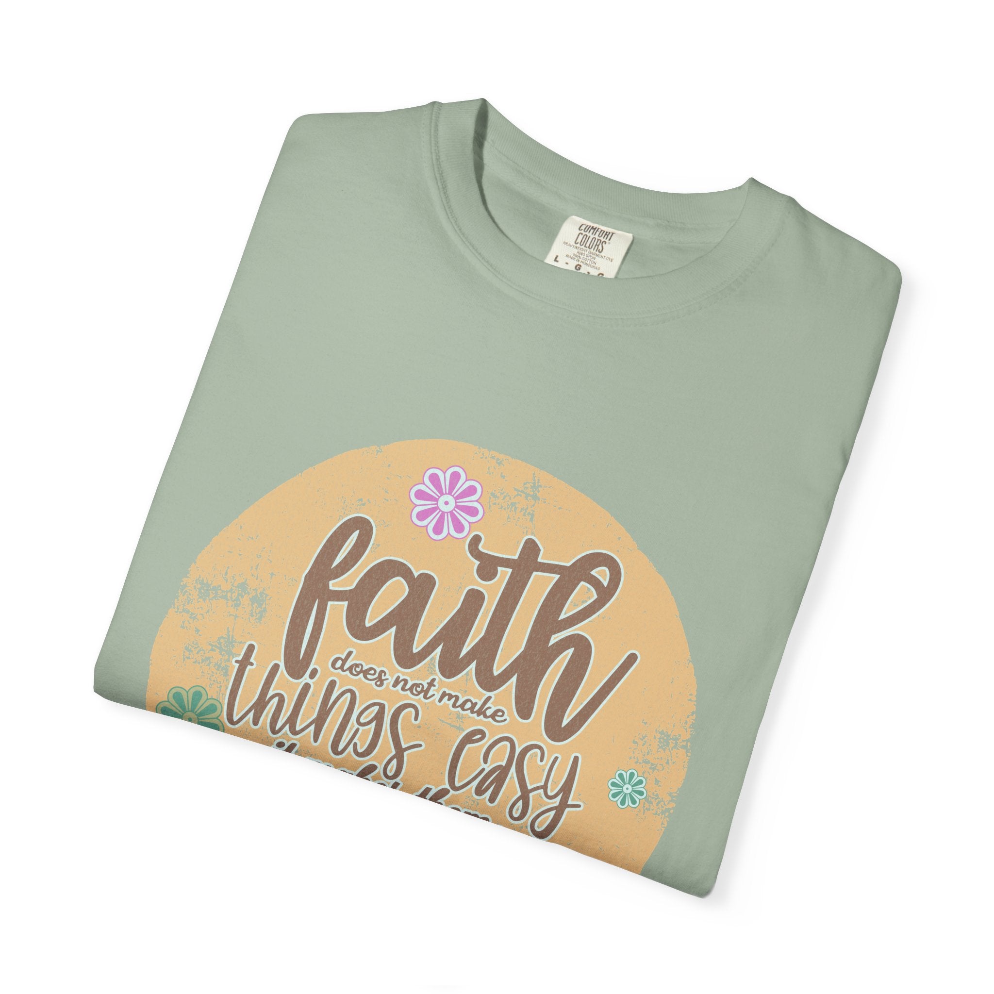 Faith Makes Things Possible T-shirt | Textured Inspirational Typography