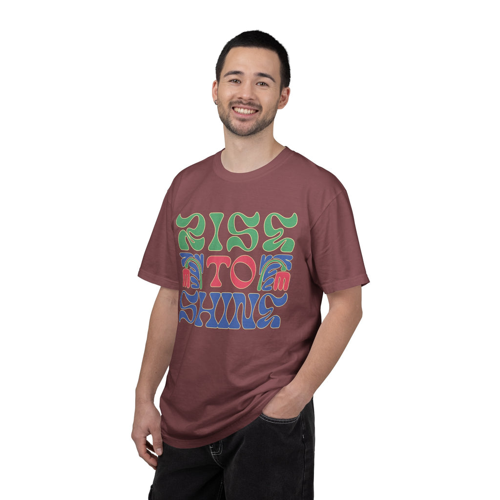 Rise to Shine T-shirt | Retro Psychedelic Lettering