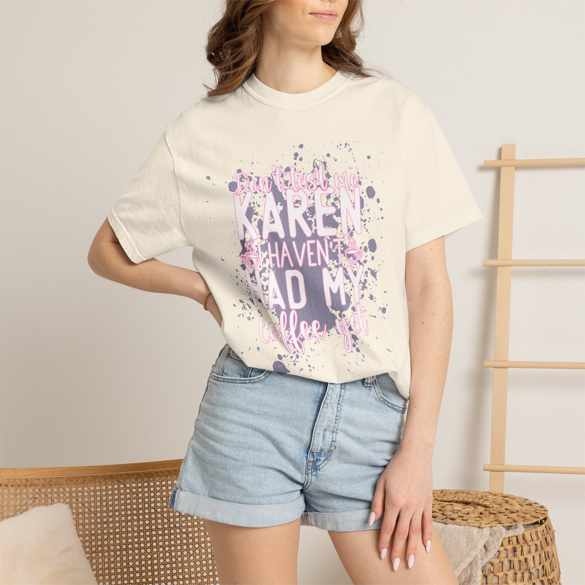 Textured Retro Karen Coffee Graphic Tee