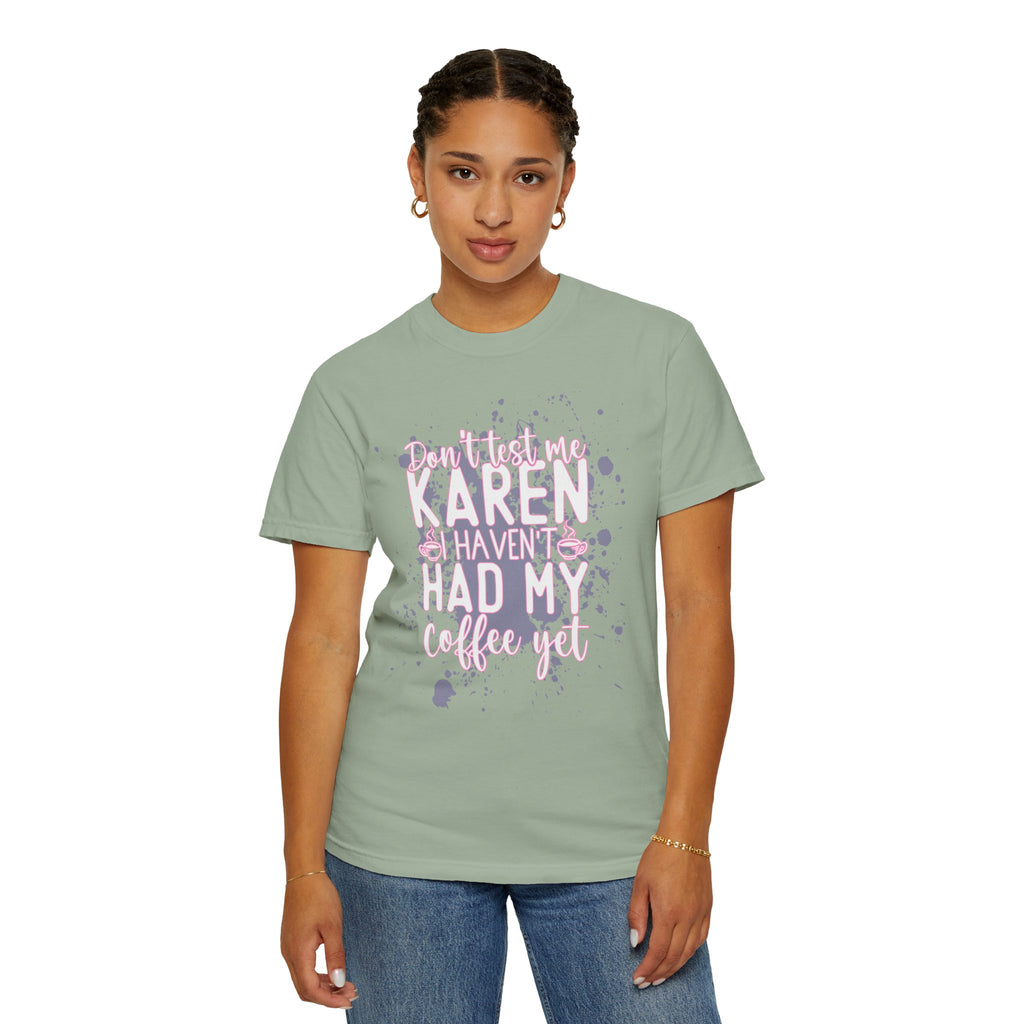 Textured Retro Karen Coffee Graphic Tee