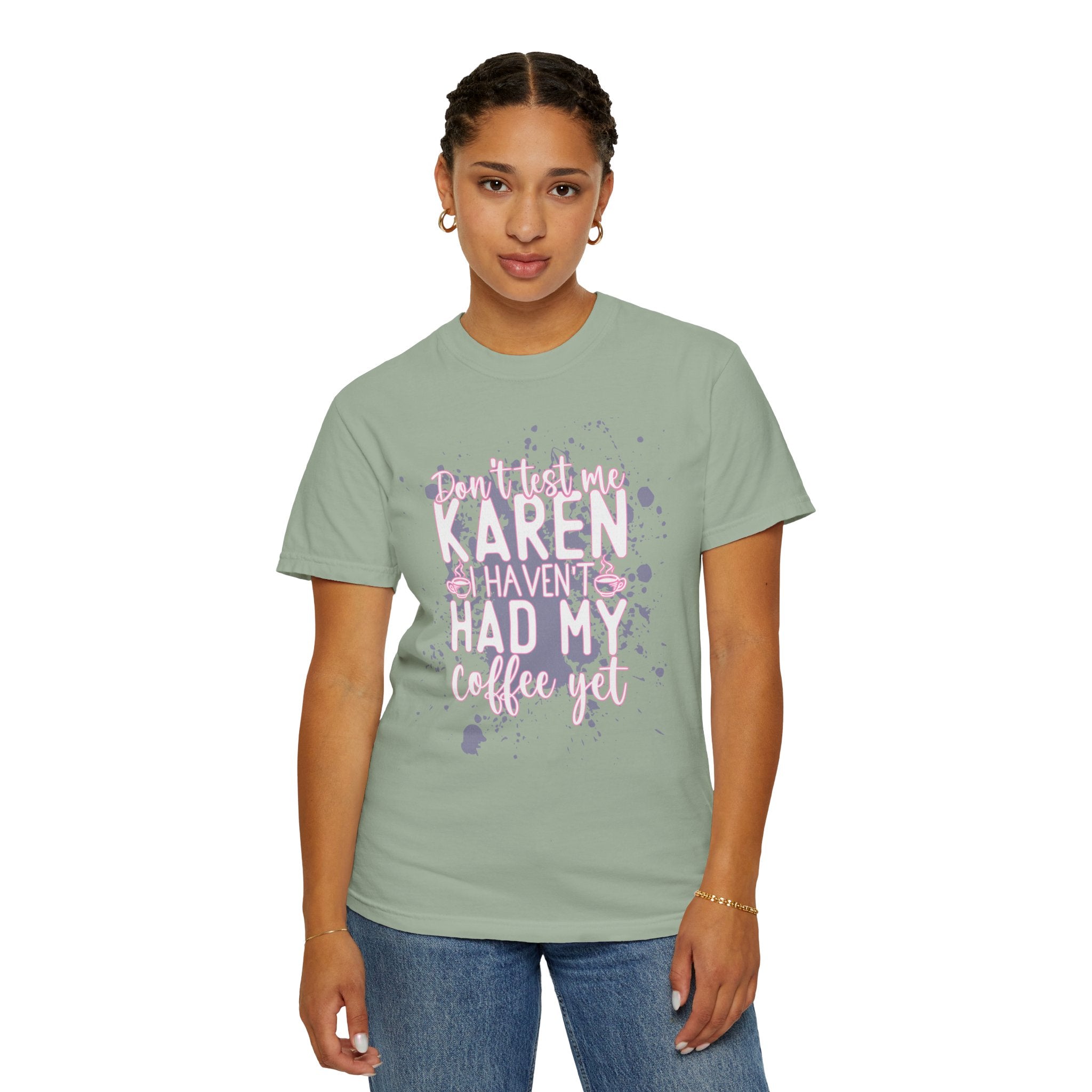 Textured Retro Karen Coffee Graphic Tee