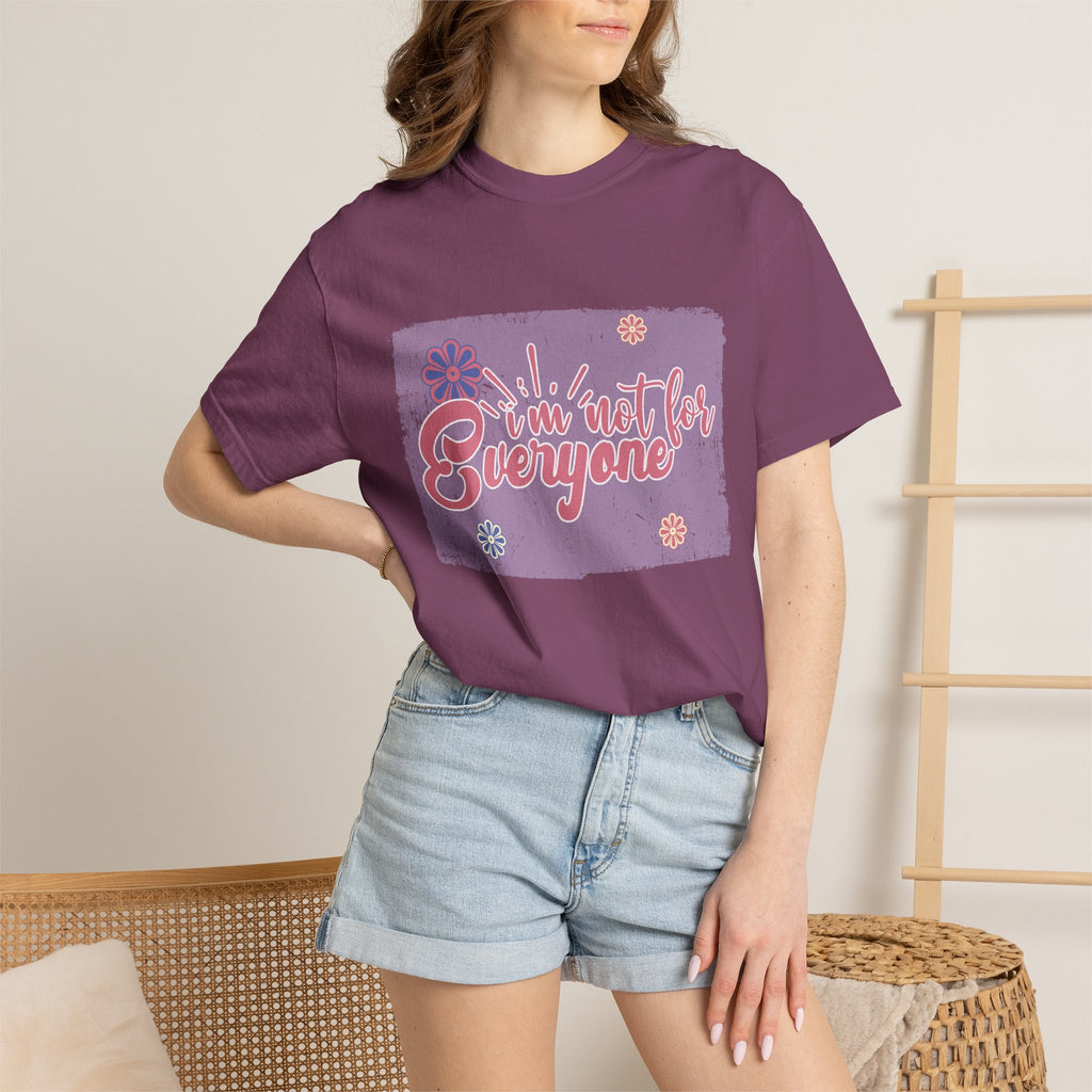 I'm Not For Everyone T-shirt |Textured Floral Retro Script Design