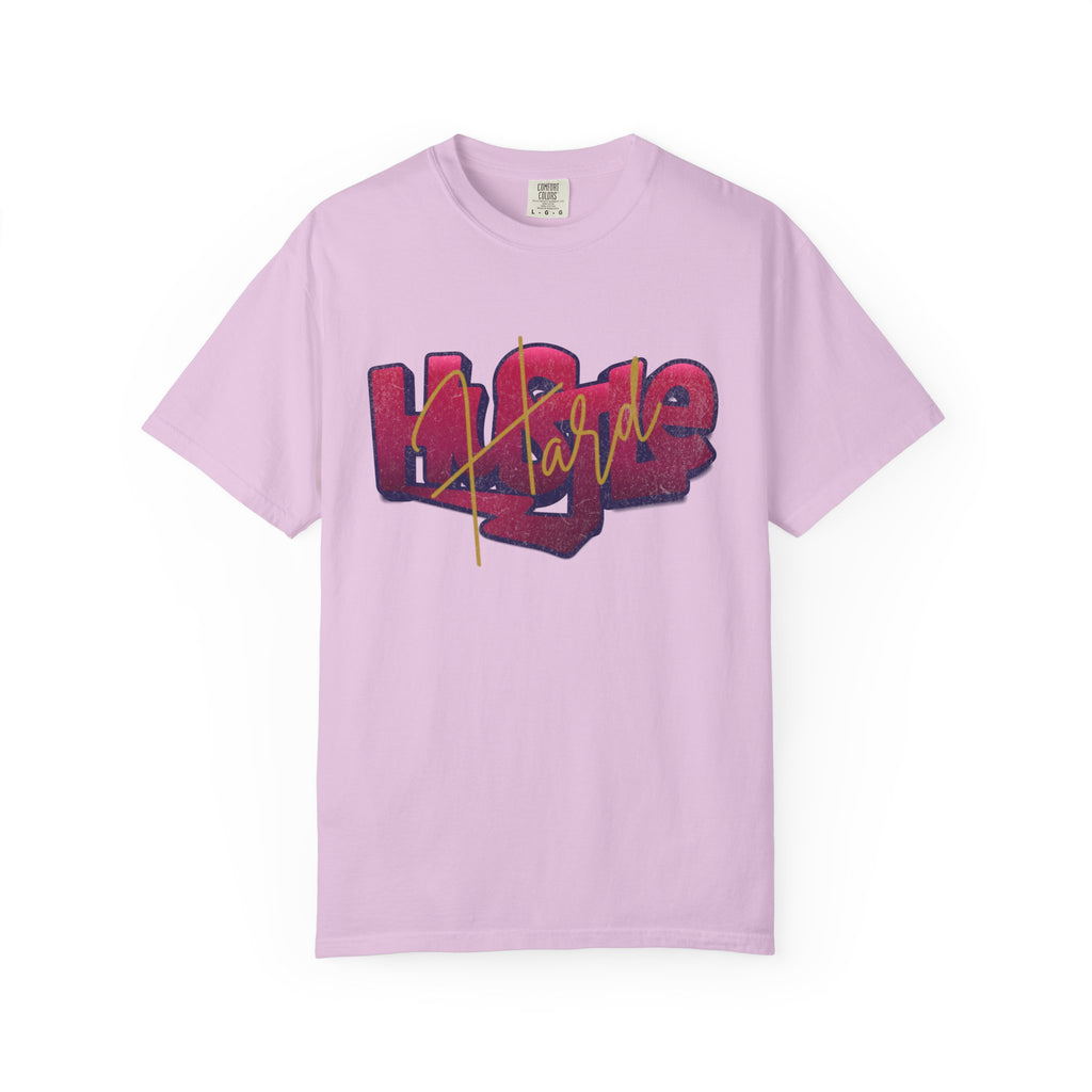 Textured Street Art 'Hustle Hard' Graphic Tee — Vintage Graffiti Unisex T-Shirt