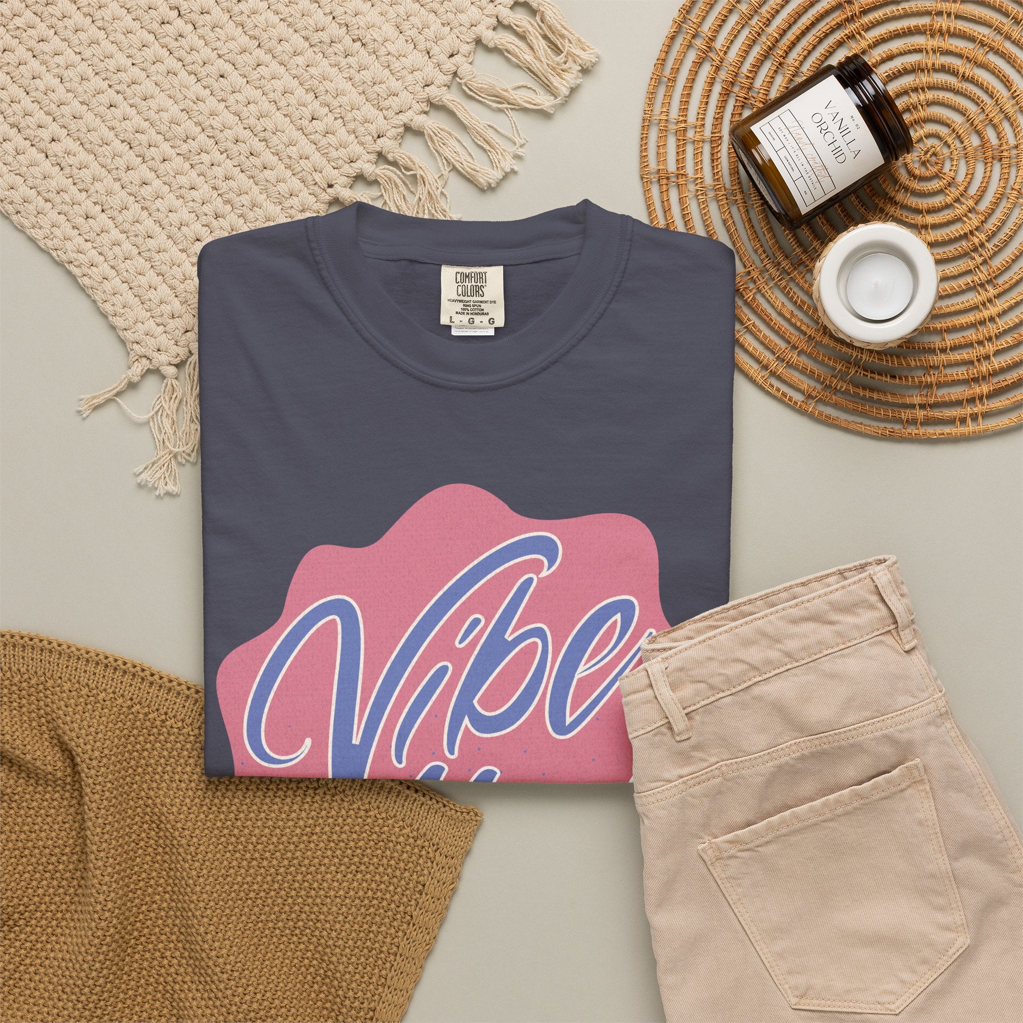 Vibe High Graphic Textured T‑Shirt