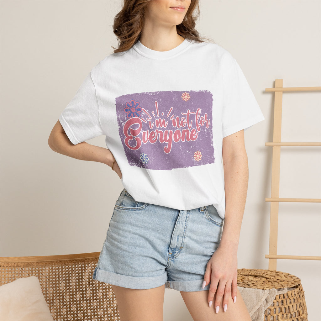 I'm Not For Everyone T-shirt |Textured Floral Retro Script Design