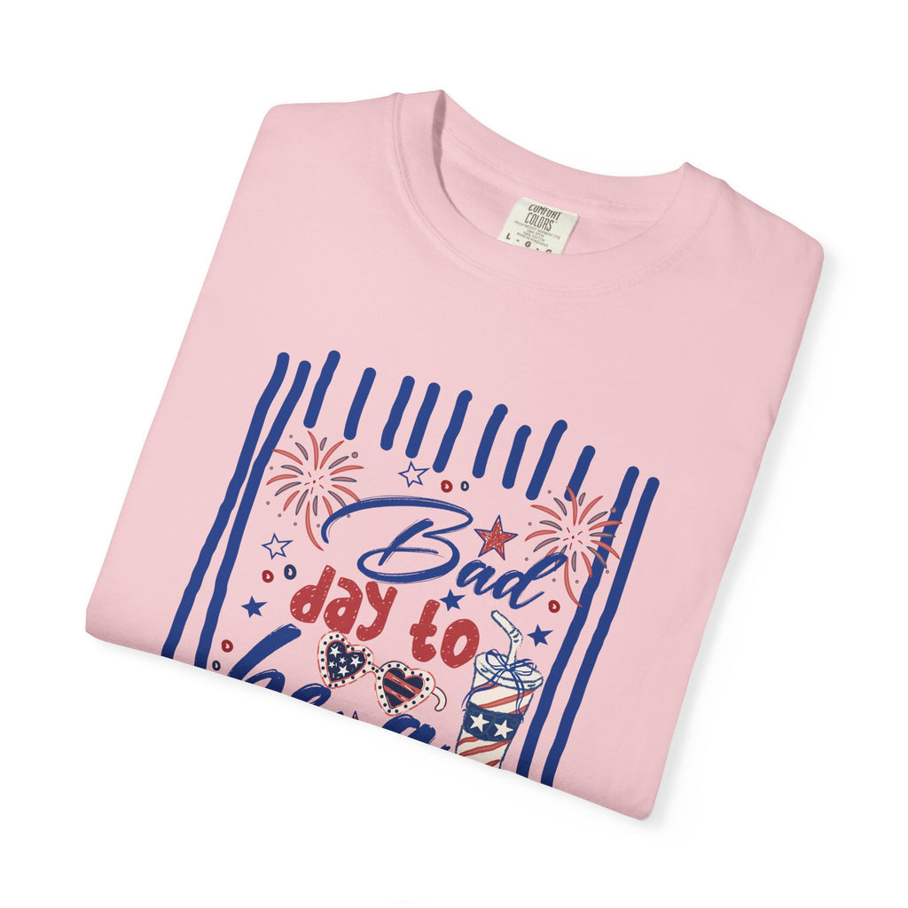 Hot Dog Patriotic Graphic T-Shirt — "Bad Day to Be a Hot Dog" 4th of July Tee