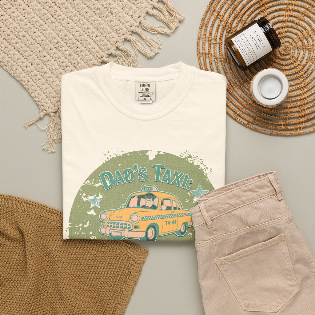 Textured Dad's Taxi Vintage Car T-Shirt