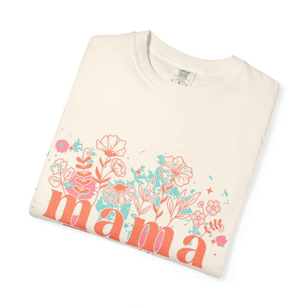 Mama Wildflower Floral Textured Splash Tee