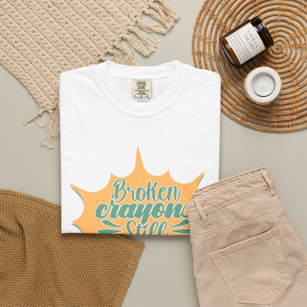 Broken Crayons Still Color Textured T-Shirt