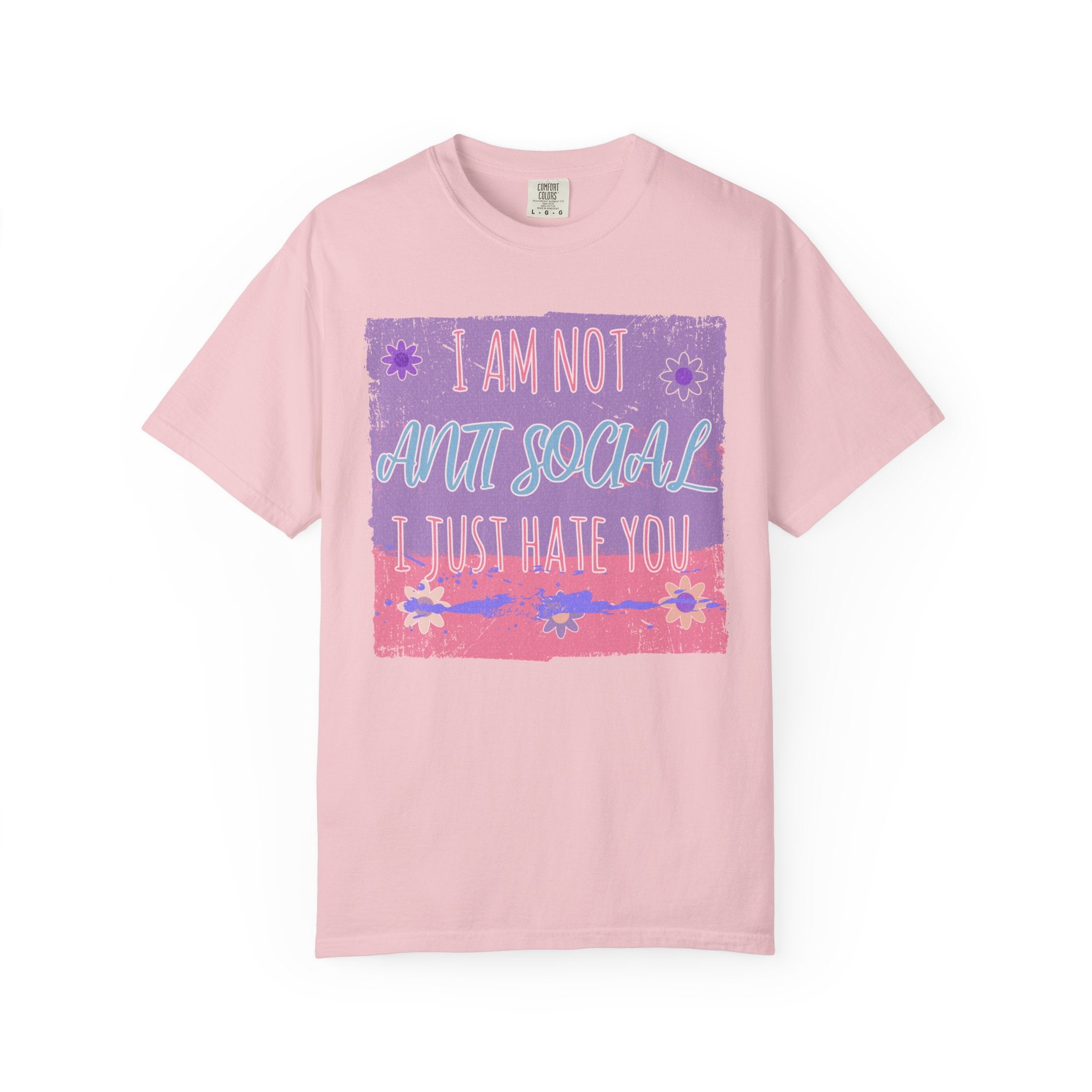 I Am Not Anti-Social I Just Hate You Textured T-Shirt