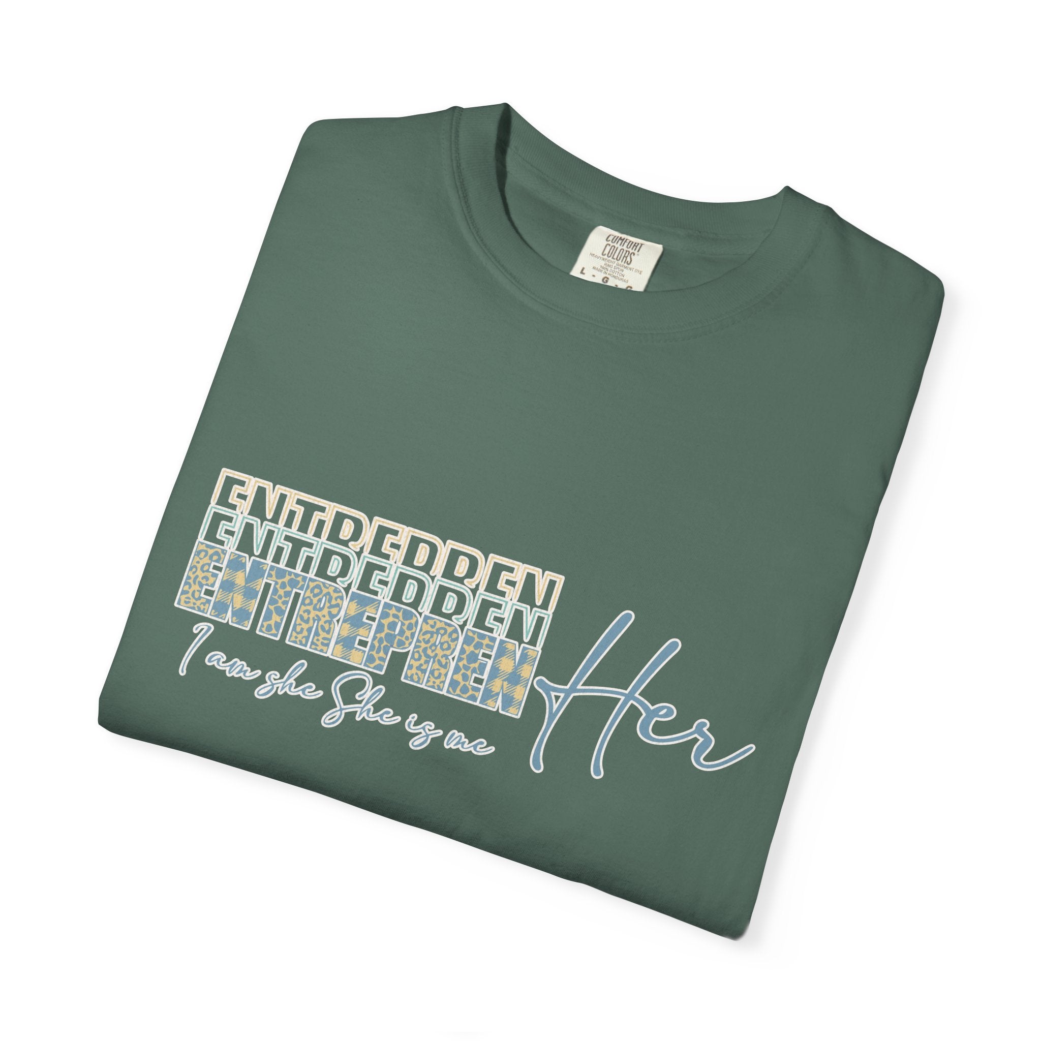 EntreprenHer Leopard Print Script Tee — "I run this, She runs you" Inspirational Graphic Tee