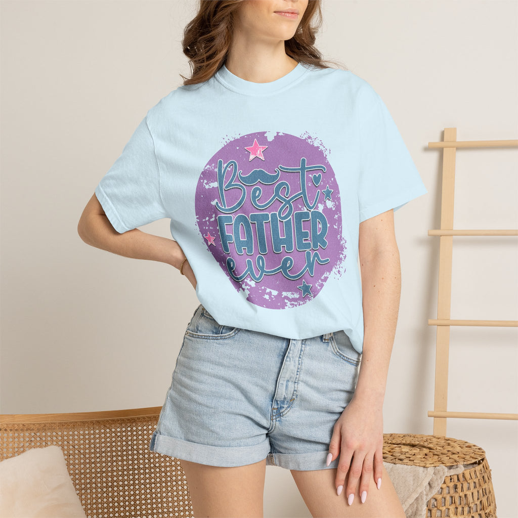 Best Father Ever Textured T-Shirt — Father’s Day Gift Tee