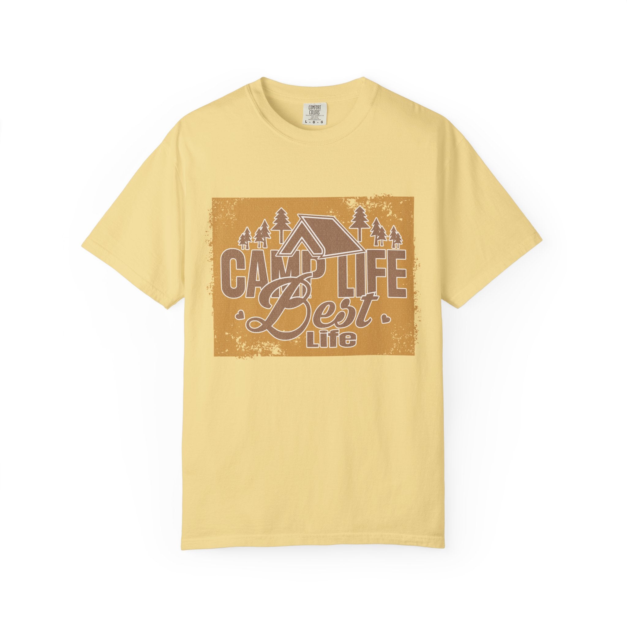 Textured Camp Life Is Best T-Shirt — Vintage Camping Graphic Tee