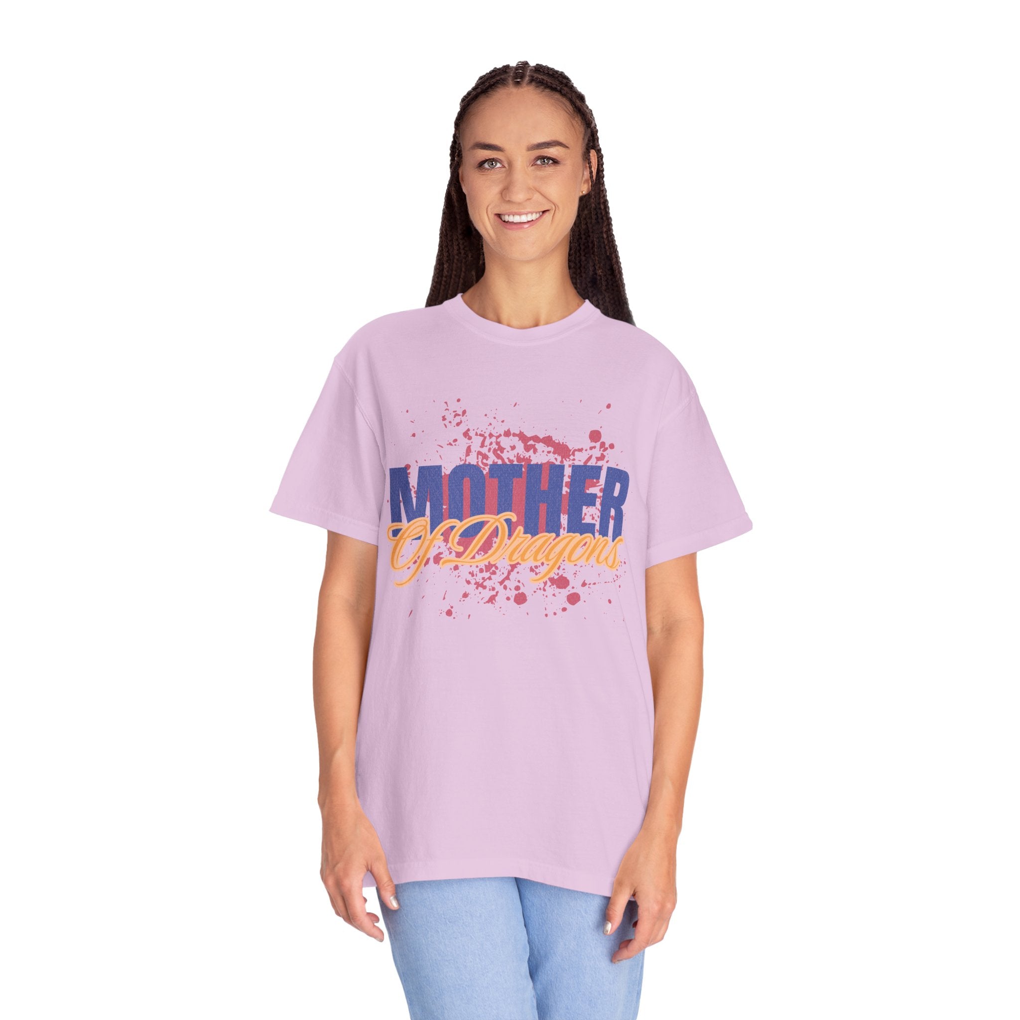 Mother of Dragons Textured T-Shirt — Bold Fantasy Tribute Tee