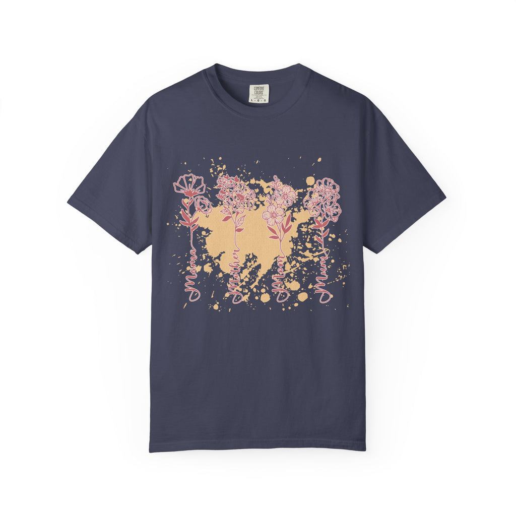 Floral Mama Textured Tee — Mothers Day Garden Blossom T-Shirt