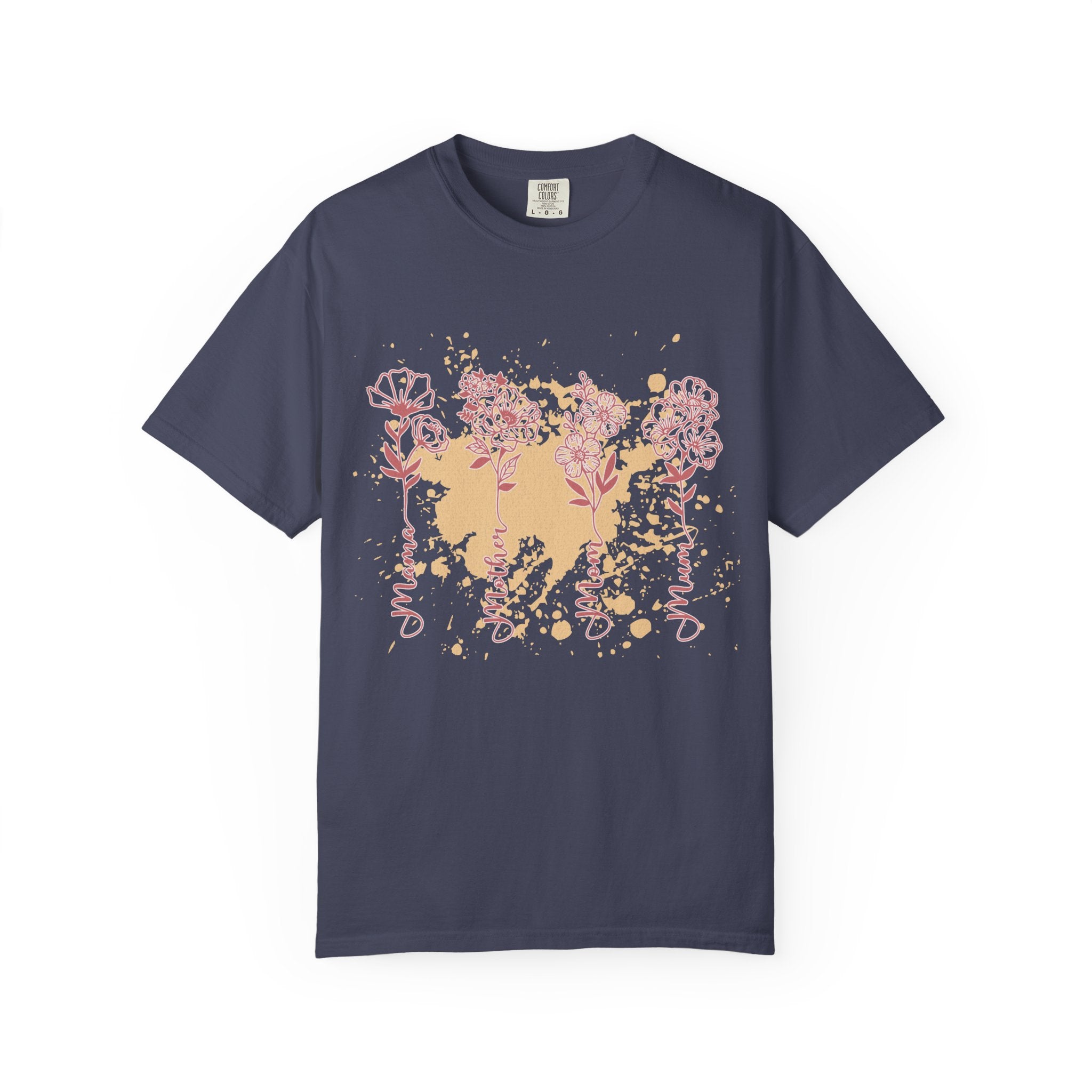 Floral Mama Textured Tee — Mothers Day Garden Blossom T-Shirt