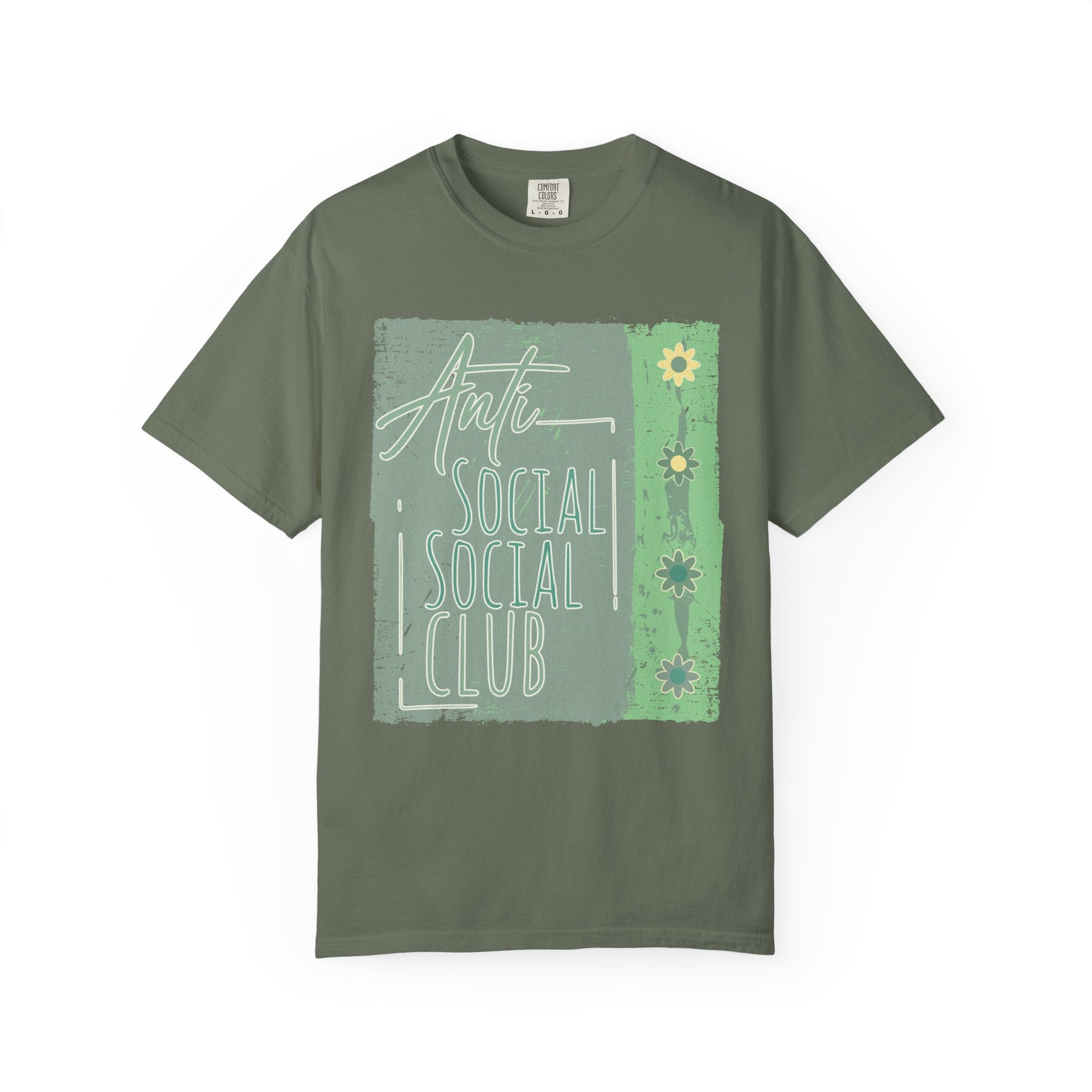 Textured Anti Social Social Club Floral Graphic T-Shirt