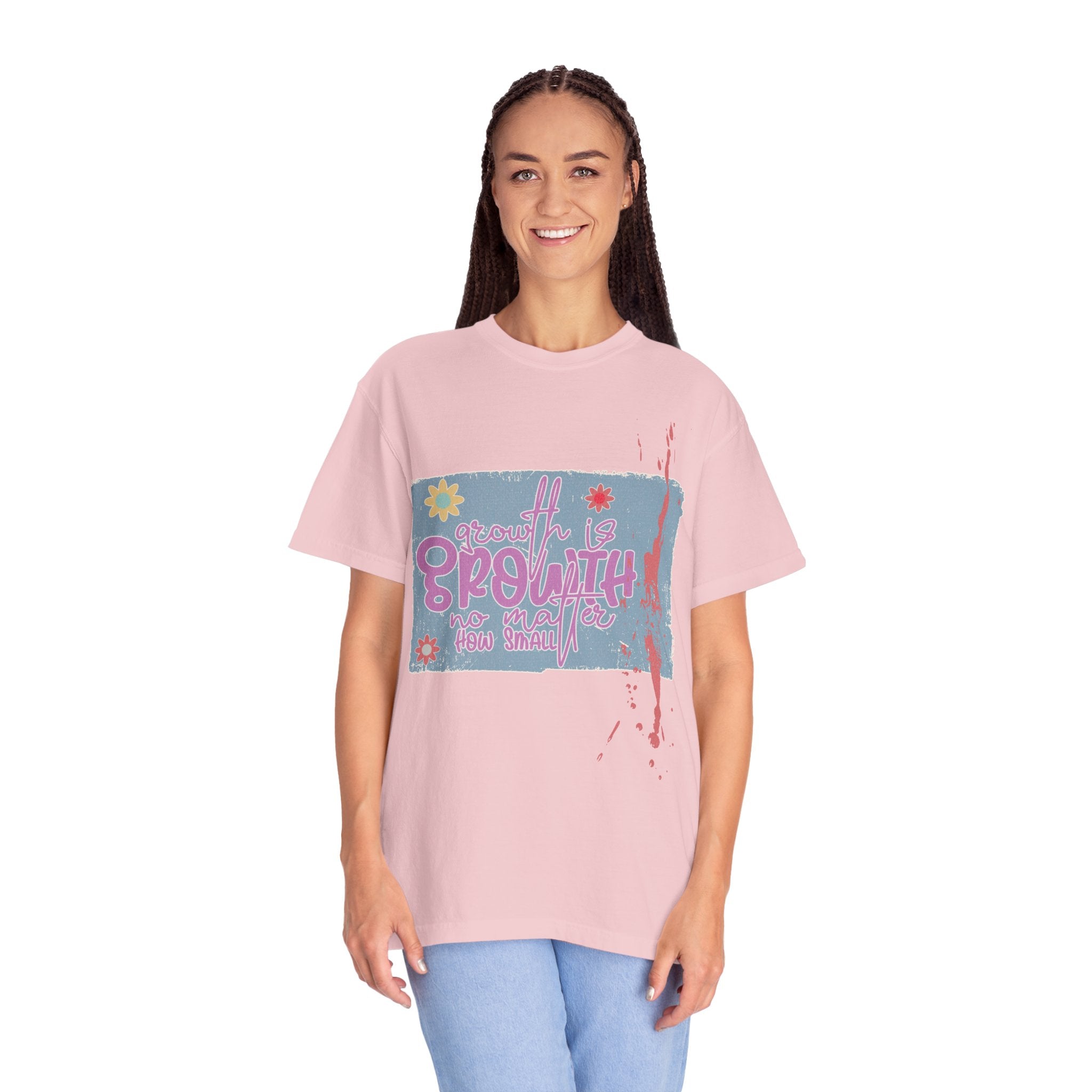 Growth Mindset T-Shirt — "Growth" Floral Graphic Tee