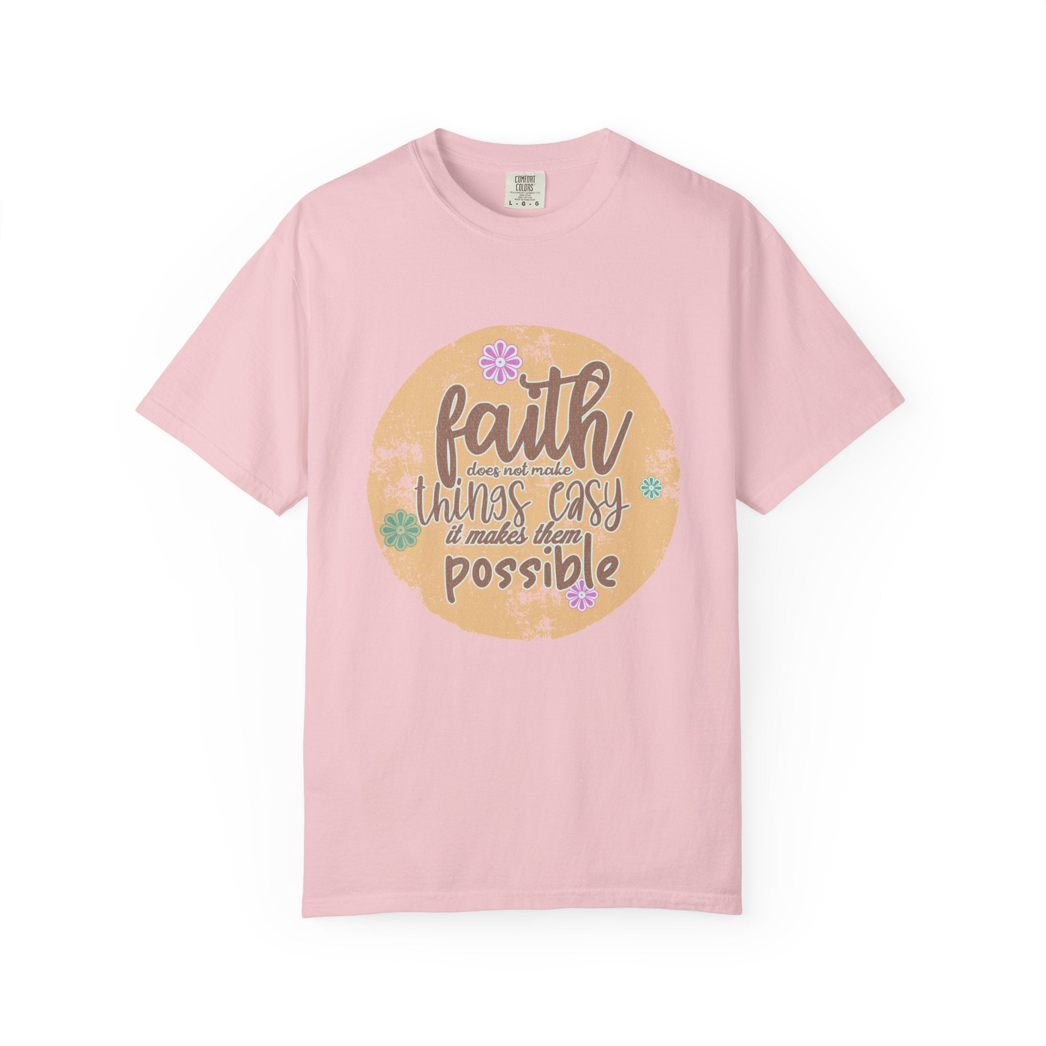 Faith Makes Things Possible T-shirt | Textured Inspirational Typography