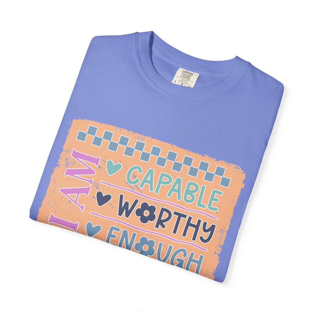 Textured I Am Capable Worthy Tee