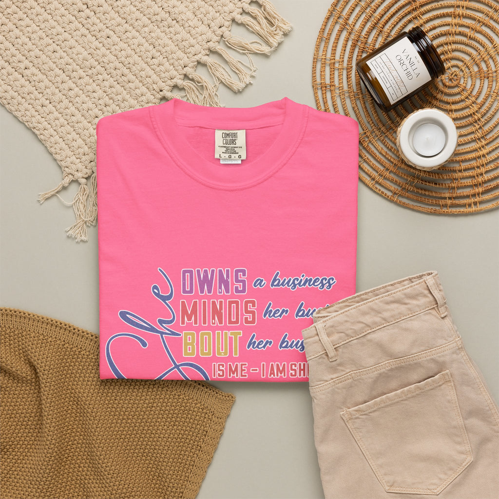 She Owns Minds T Textured-Shirt — Feminist Empowerment Tee