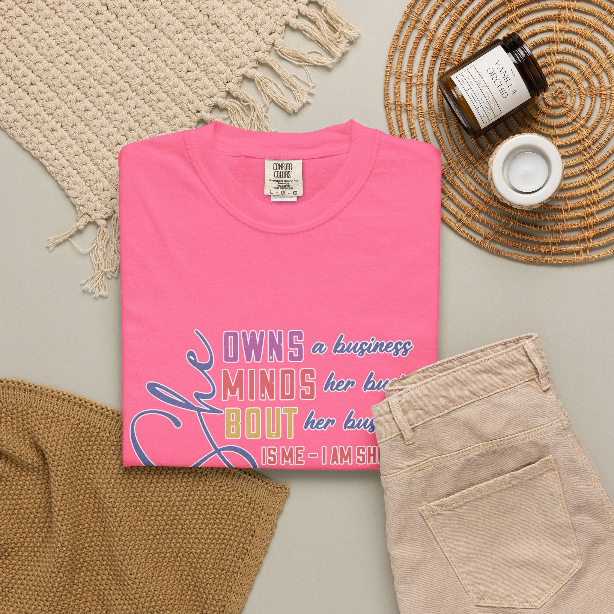 She Owns Minds T Textured-Shirt — Feminist Empowerment Tee