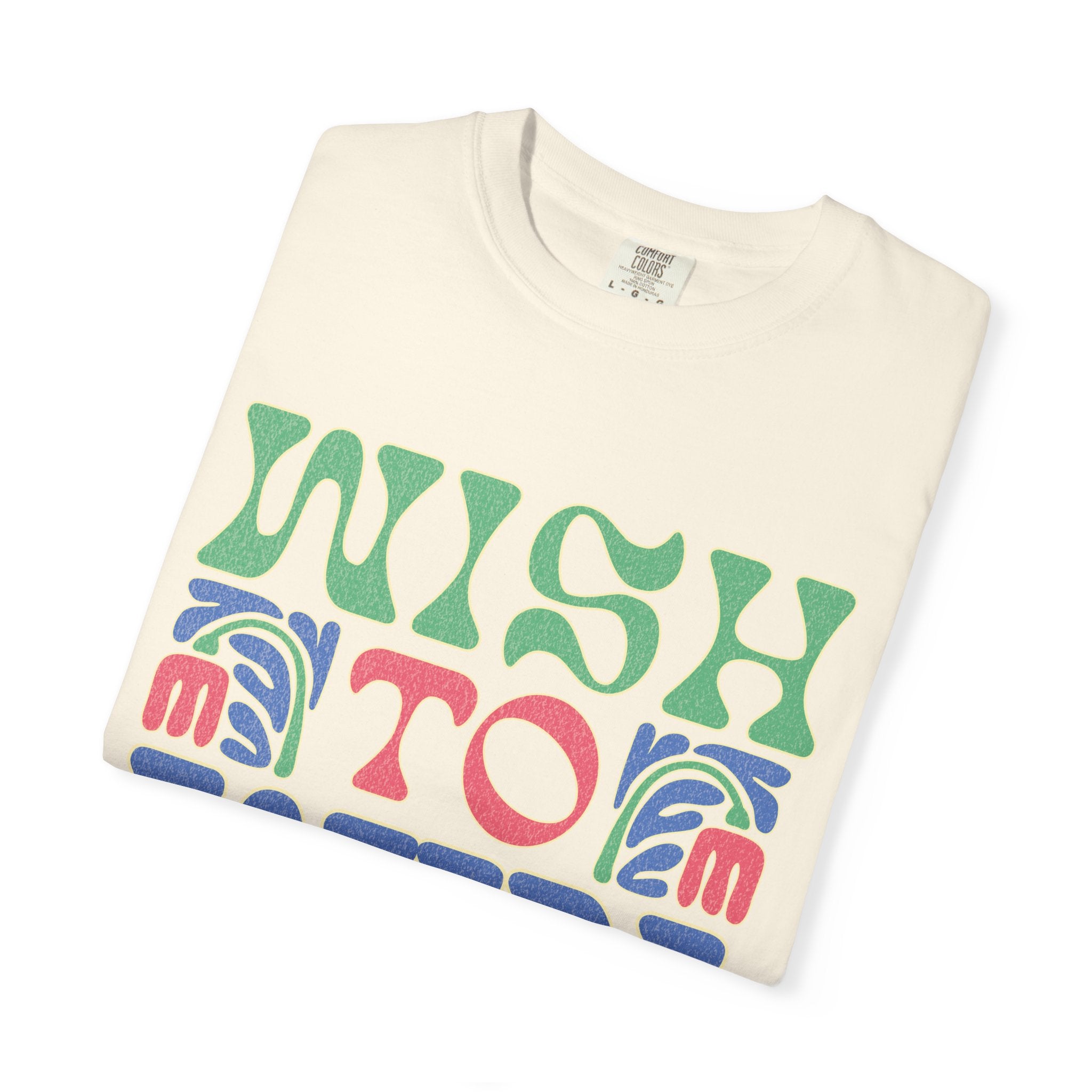 Wish to Win T-shirt |Textured Retro Psychedelic Lettering