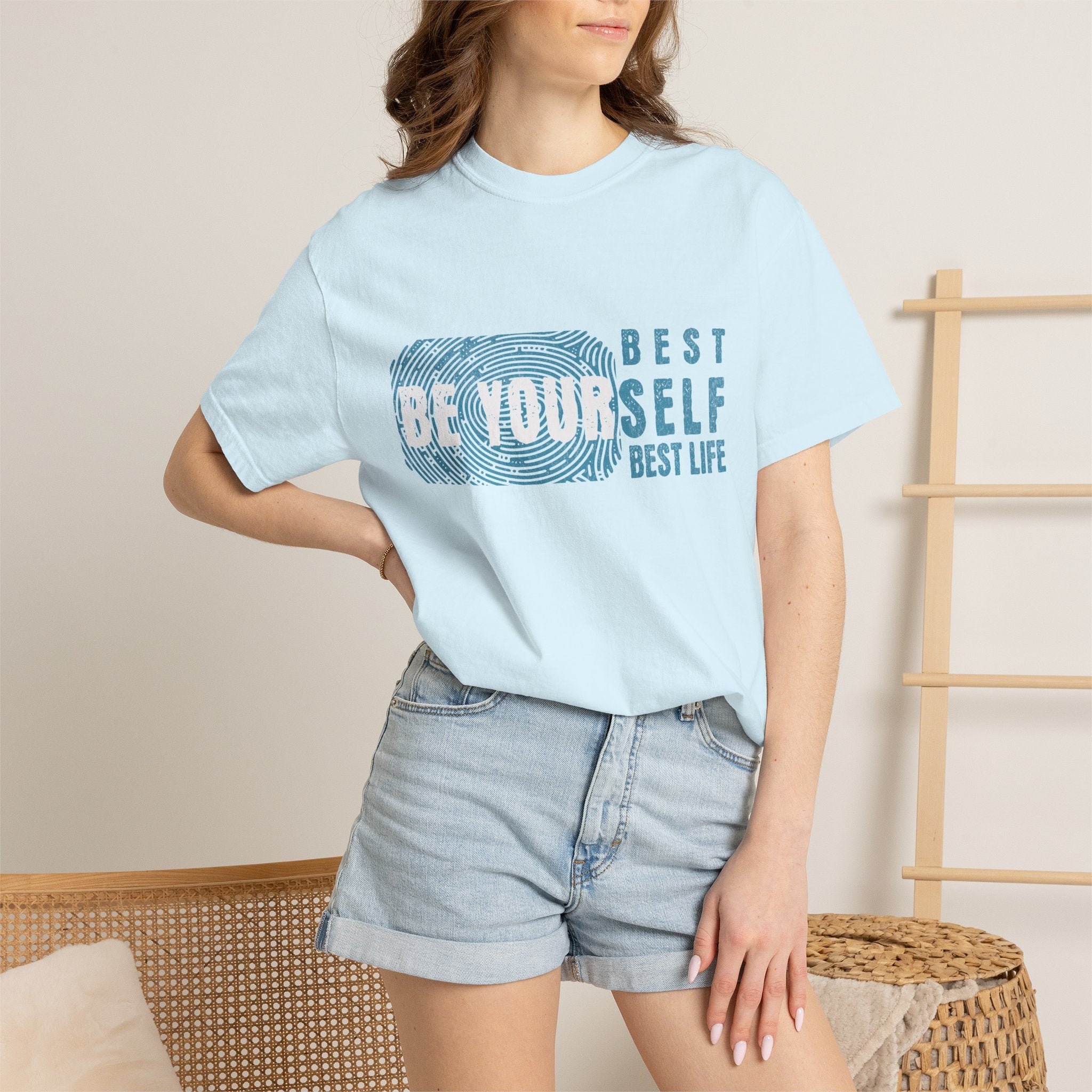 Textured Be Yourself Best Life T-Shirt