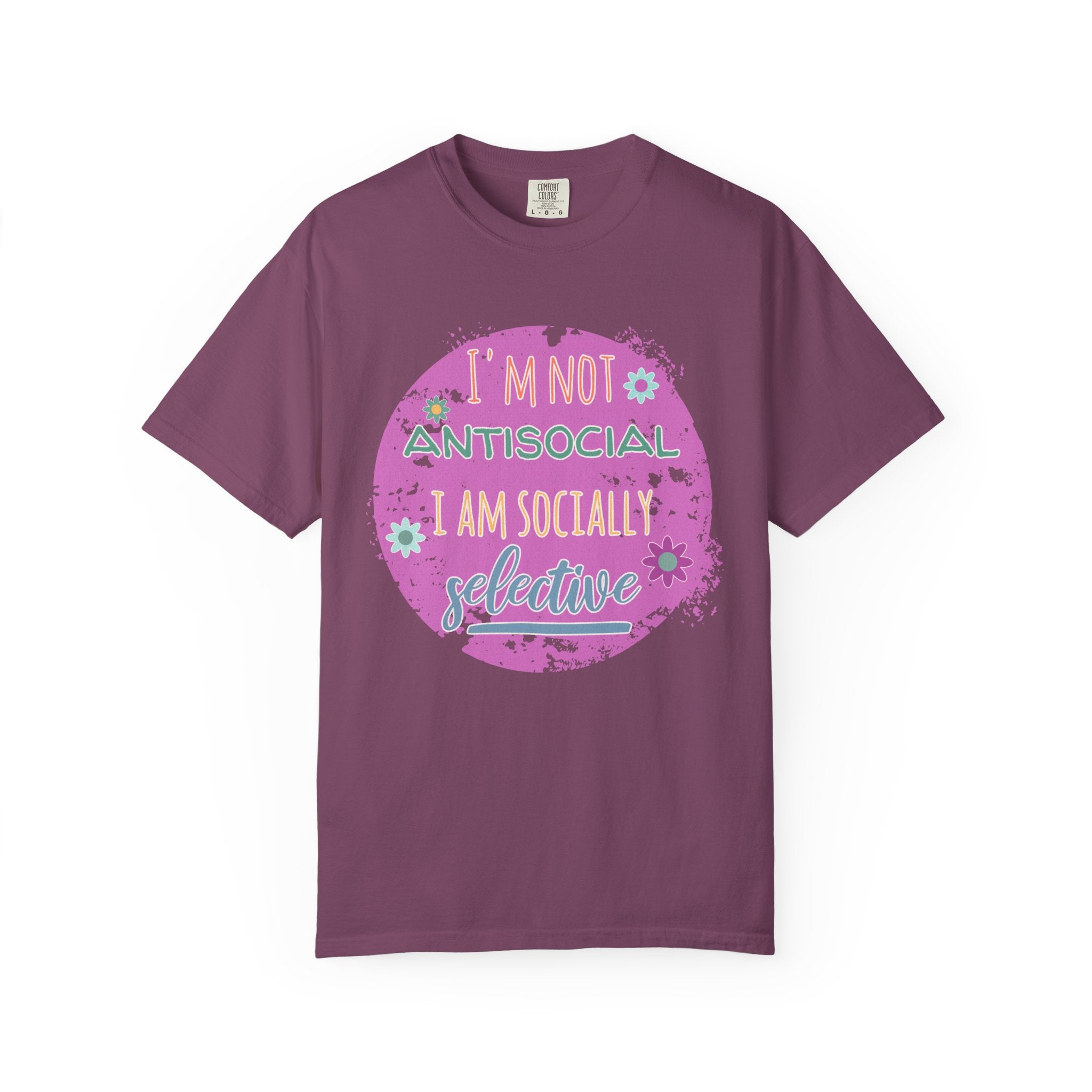 Textured I'm Not Antisocial I Am Socially Selective T-Shirt