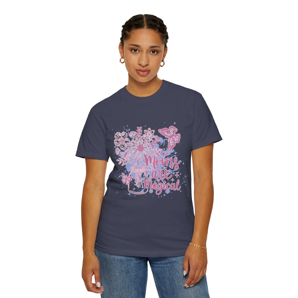 Mom's Are Magical Textured T-Shirt — Floral  Mother's Day Tee