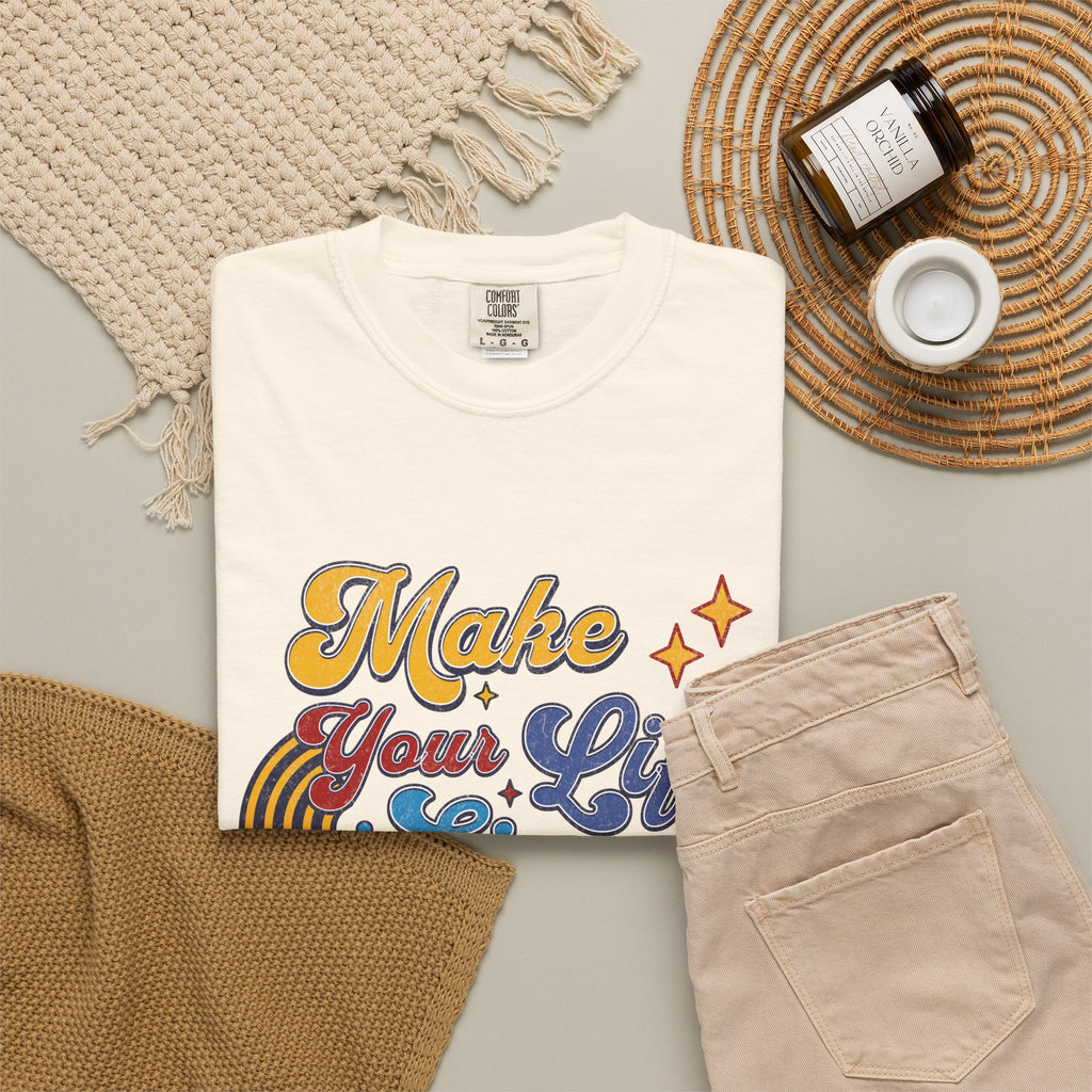 Textured Make Your Life Simple Retro T-Shirt