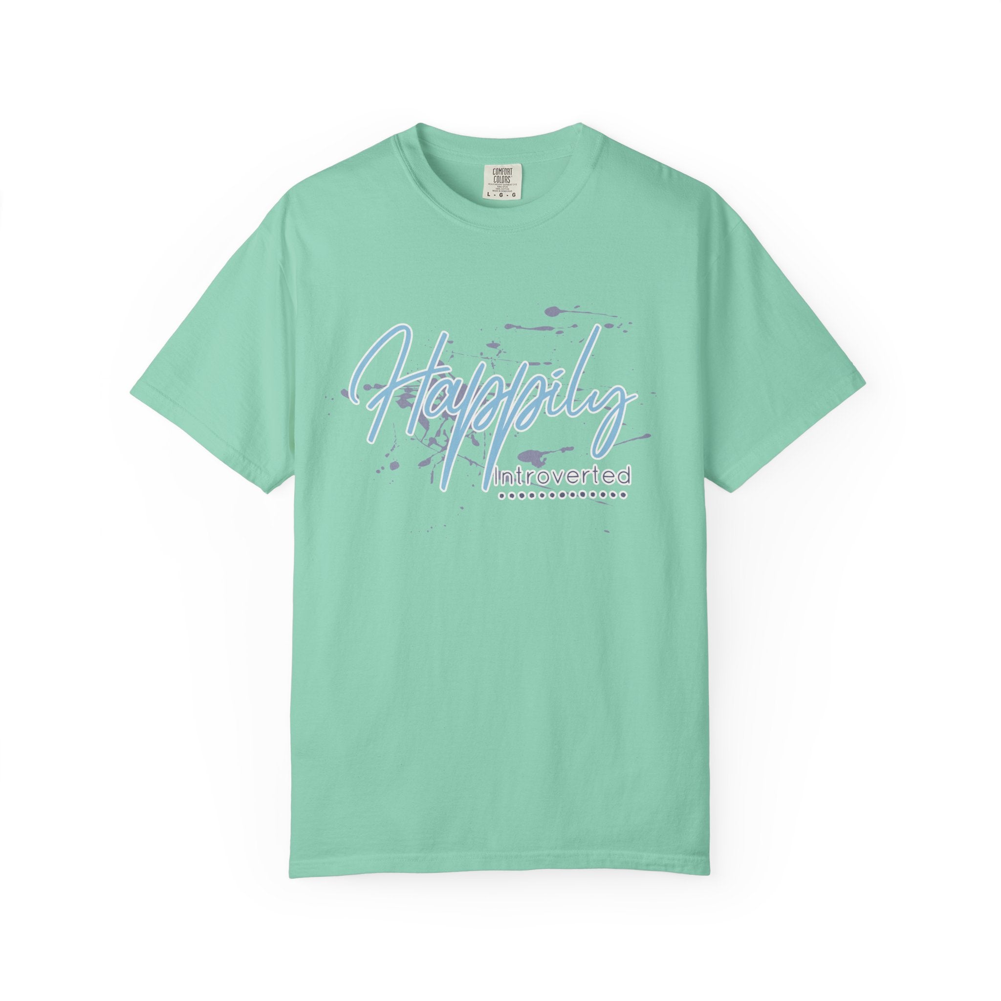 Introverted Aesthetic Textured T-Shirt — 'Anti-Social' Minimal Script Graphic