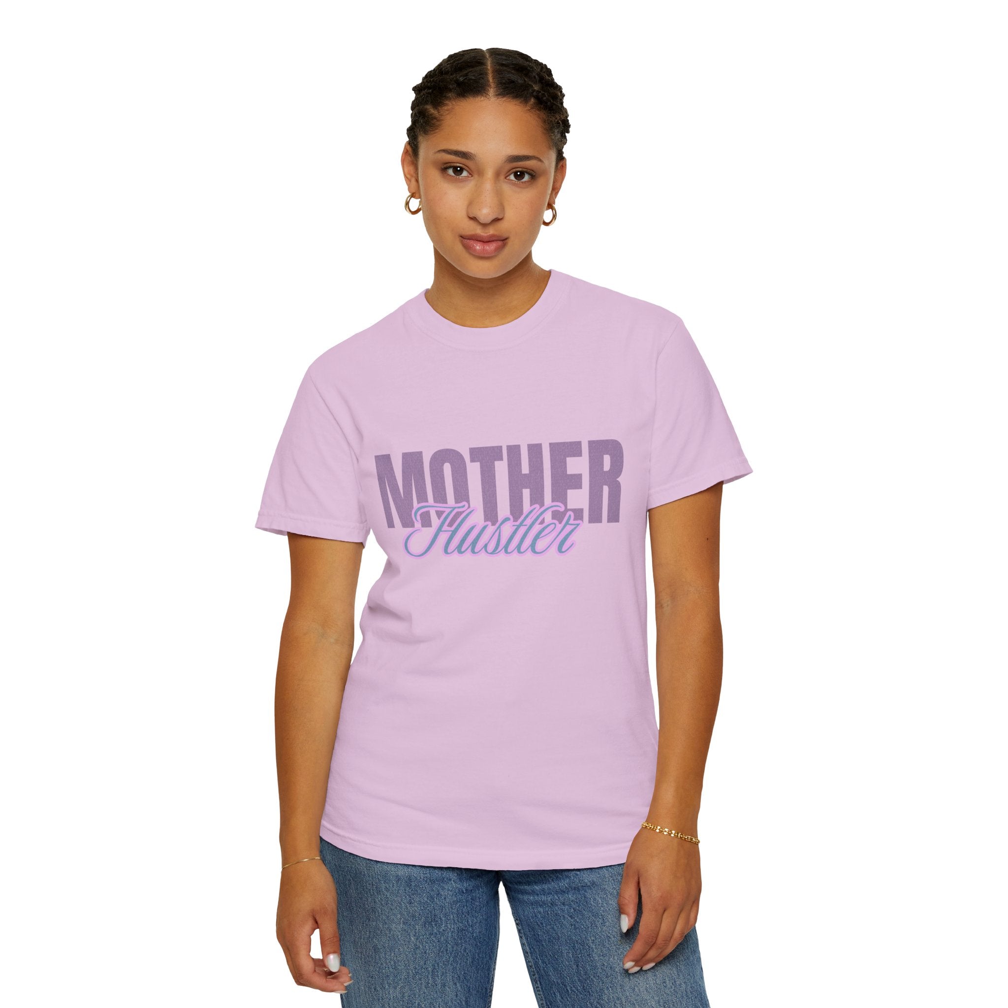 Retro Mother Hustler Vintage Tee Textured Garment-Dyed T-shirt