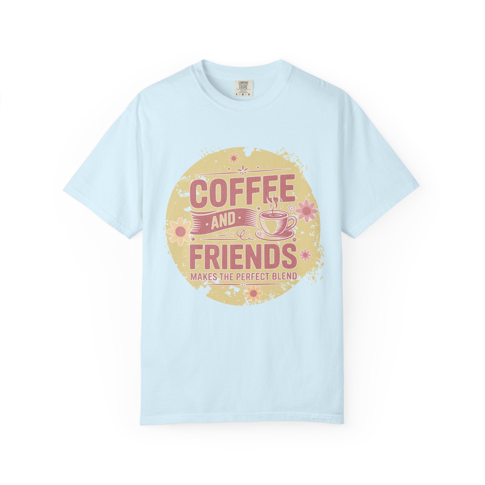 Coffee and Friends Textured T-Shirt — 'Makes the Perfect Blend' Casual Tee