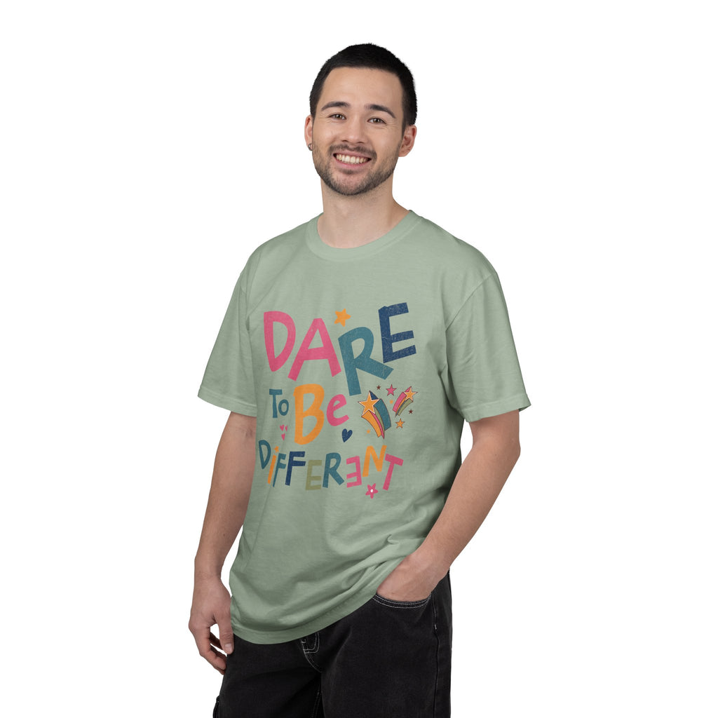 Dare to Be Different graphic T-Shirt | Textured Positive Typography Tee
