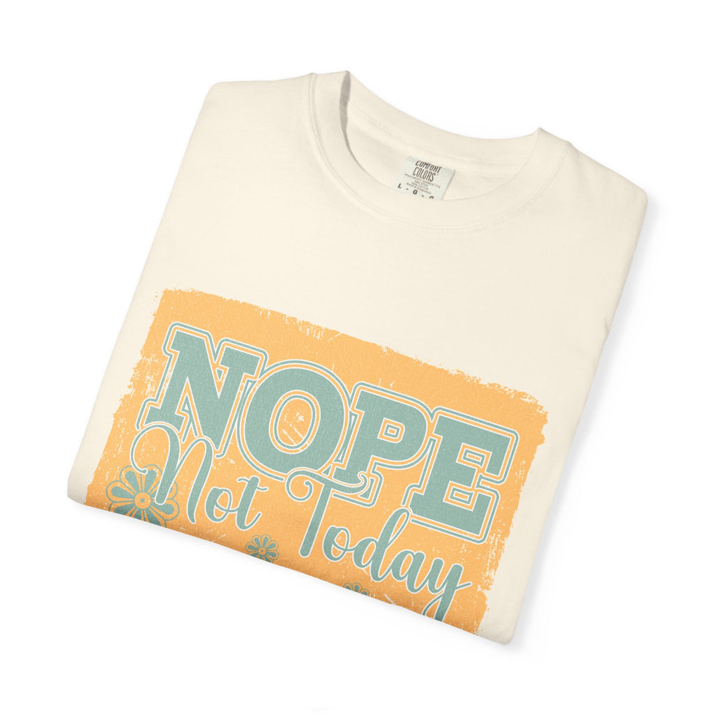 NOPE Not Today T-shirt | Textured Retro Beach Script Graphic