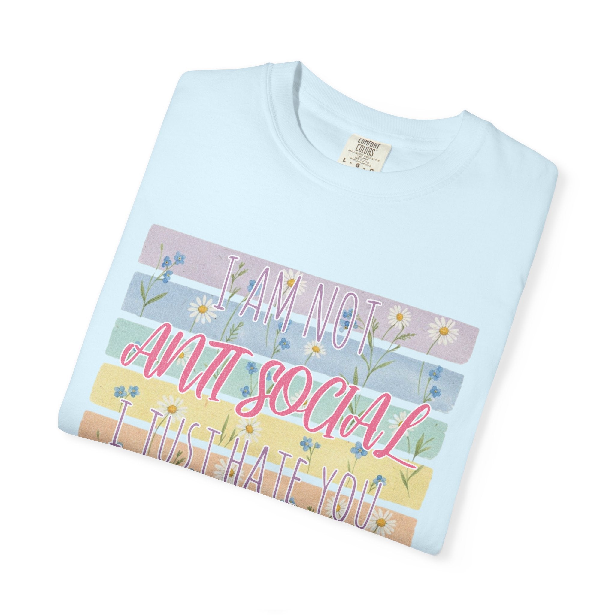 Anti Social Floral Striped Textured T-Shirt