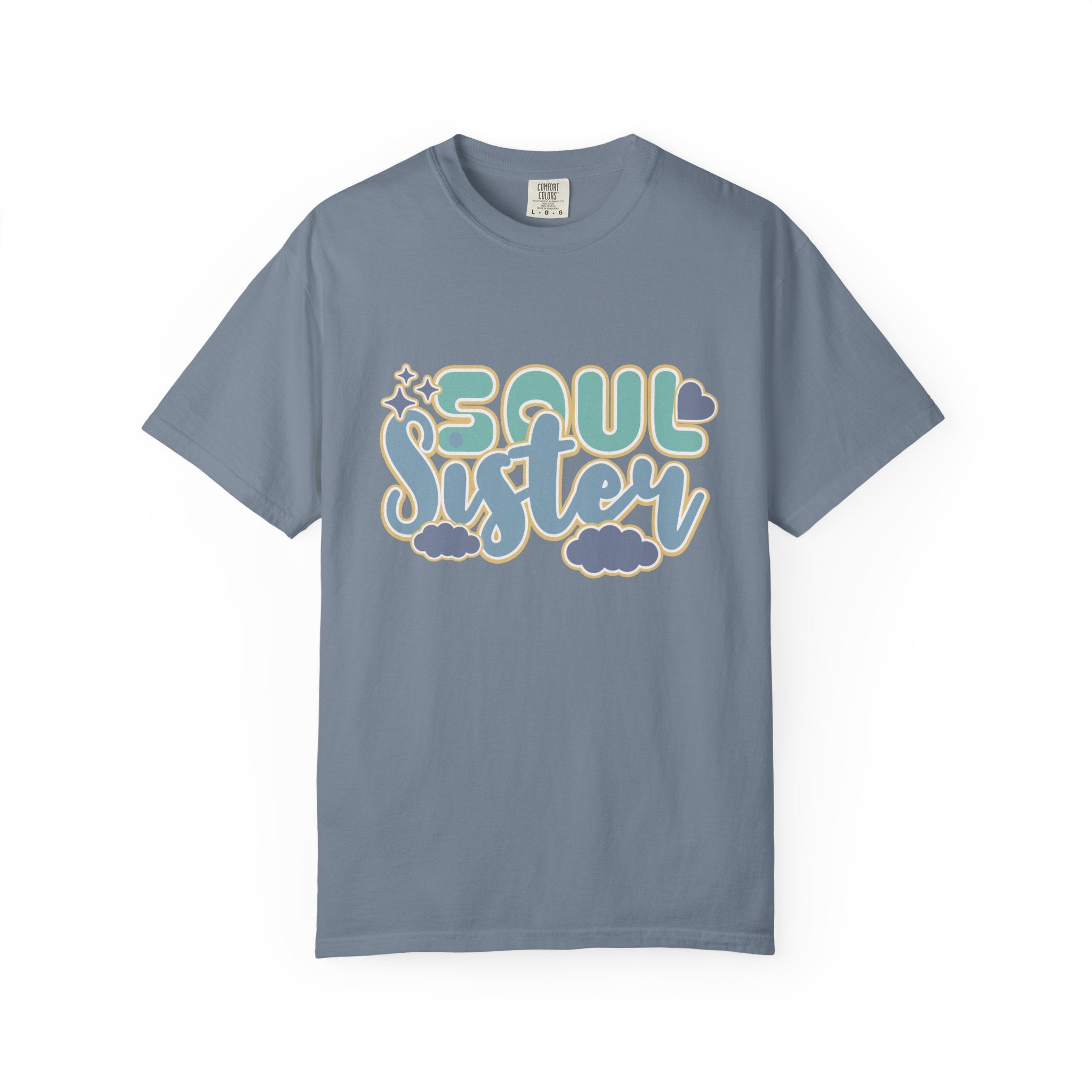 Soul Sister Textured T-Shirt — Retro Cloud Graphic Tee
