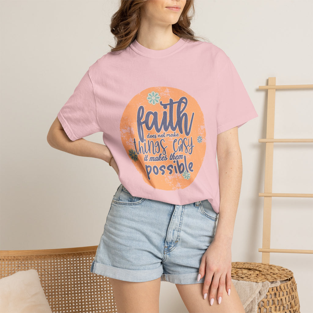 Faith Makes Things Possible T-shirt | Textured Inspirational Quote